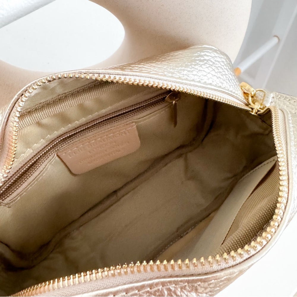 Gold & Natural Woven Crossbody Bag with Tassel - Picture 10 of 14